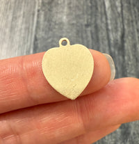 Small Vintage 14K Gold Heart Tag Charm