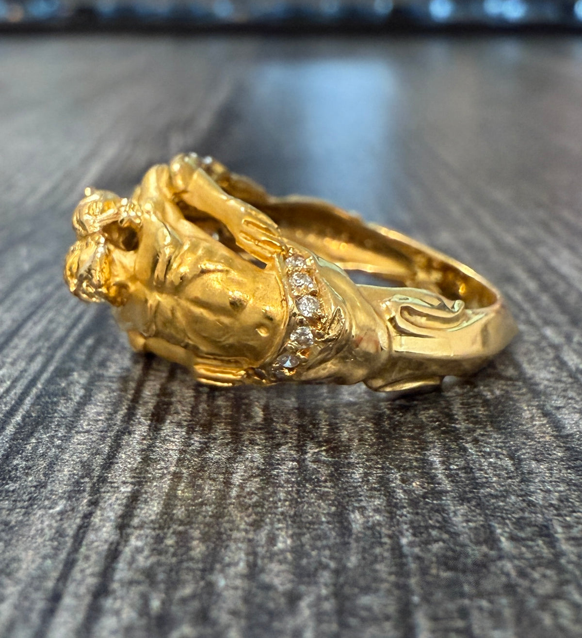 Carrera y Carrera 18K Gold and Diamond Adam And Eve Ring