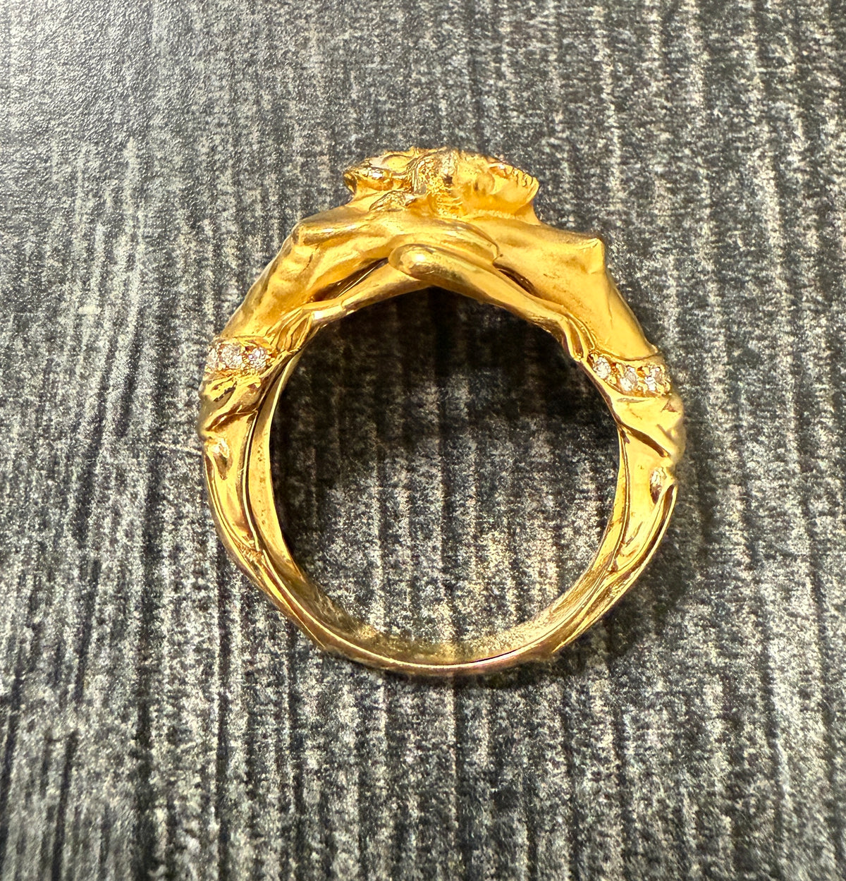 Carrera y Carrera 18K Gold and Diamond Adam And Eve Ring