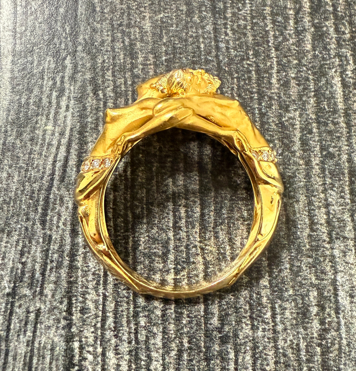 Carrera y Carrera 18K Gold and Diamond Adam And Eve Ring