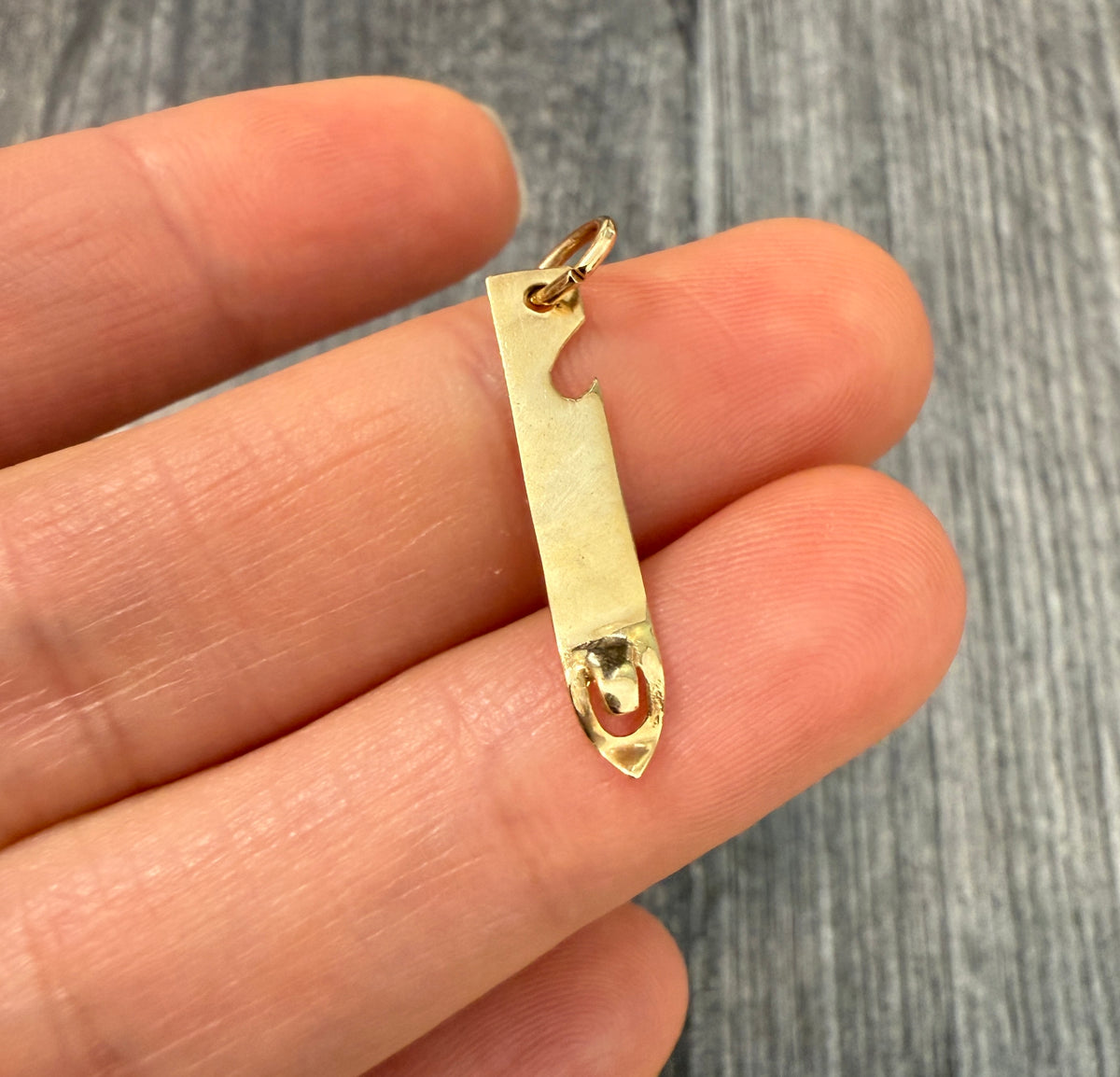 Vintage 14K Gold Can Opener Charm