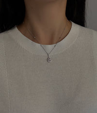 Diamond Teardrop and Diamond by the Yard Necklace (S)