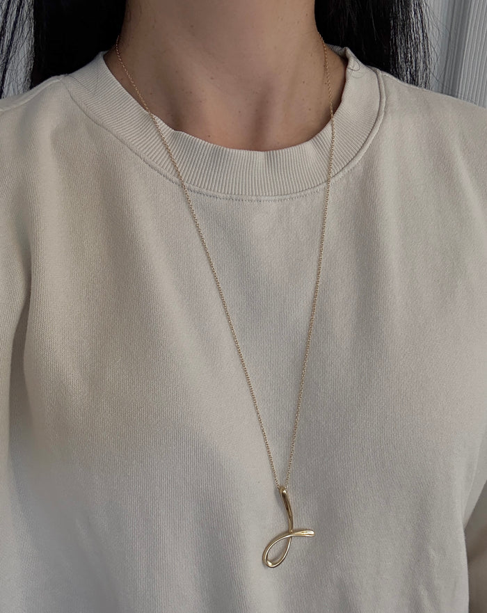 Tiffany & Co Elsa Peretti Large Alphabet Initial J Necklace