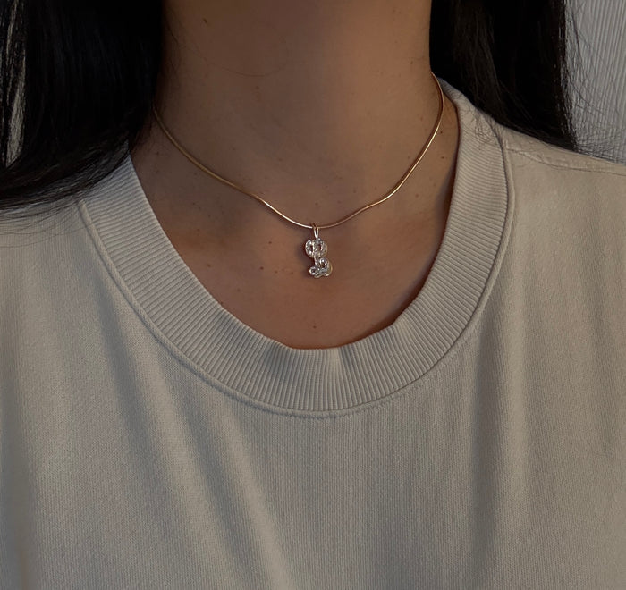 Thin 14K Gold Tubular Snake Chain, 15" Long