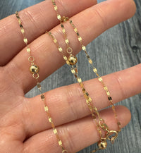 Light Catcher and Ball Station 14K Gold Chain
