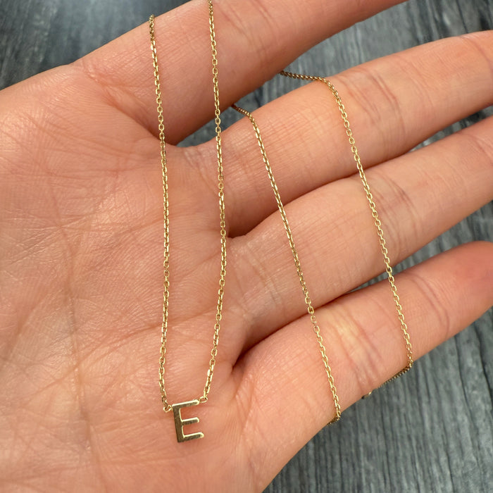 Initial "E" 14K Gold Necklace