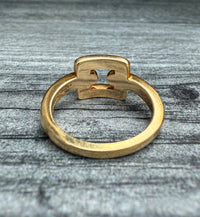 Tiffany & Co 18K Gold Biscayne Buckle Ring, Size 8