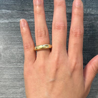 Vintage 18K Gold and Diamond Donut Band, Size 6
