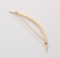 Vintage Pearl and 14K Gold Crescent Pin