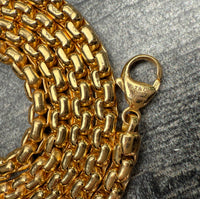 Vintage Tiffany & Co 18K Gold Boxy Biker Link Chain, 91.5 Grams
