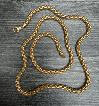 Vintage Tiffany & Co 18K Gold Boxy Biker Link Chain, 91.5 Grams