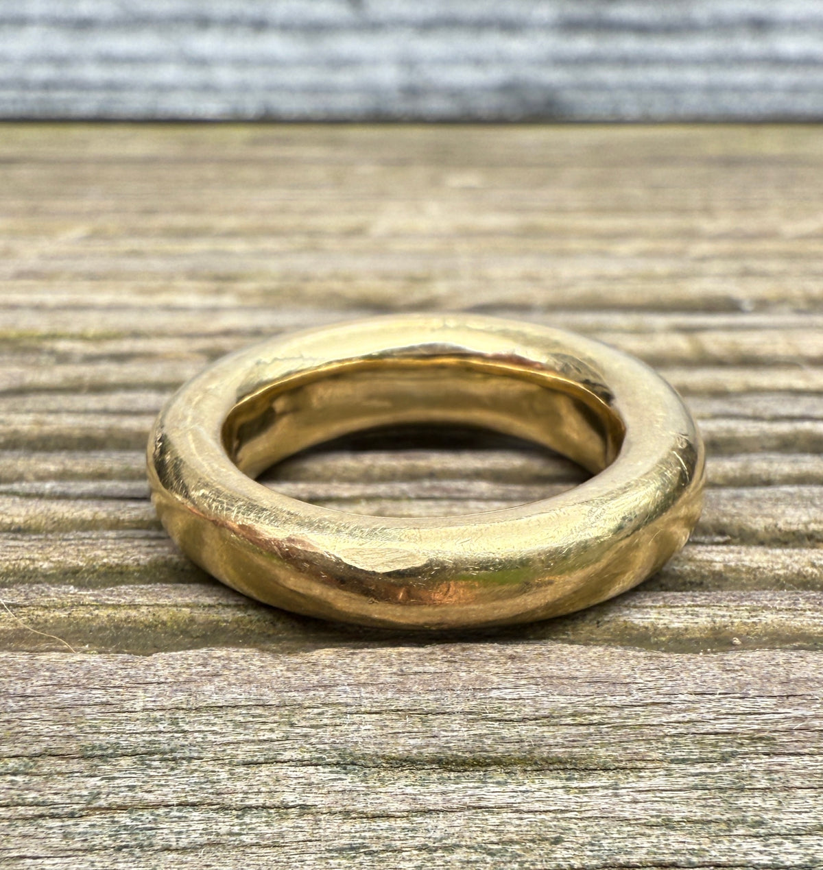 Vintage 18K Gold and Diamond Donut Band, Size 6