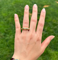Vintage 18K Gold and Diamond Donut Band, Size 6