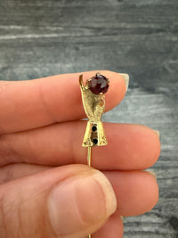 Antique 10K Gold Hand with Cuff Detail Stick Pin
