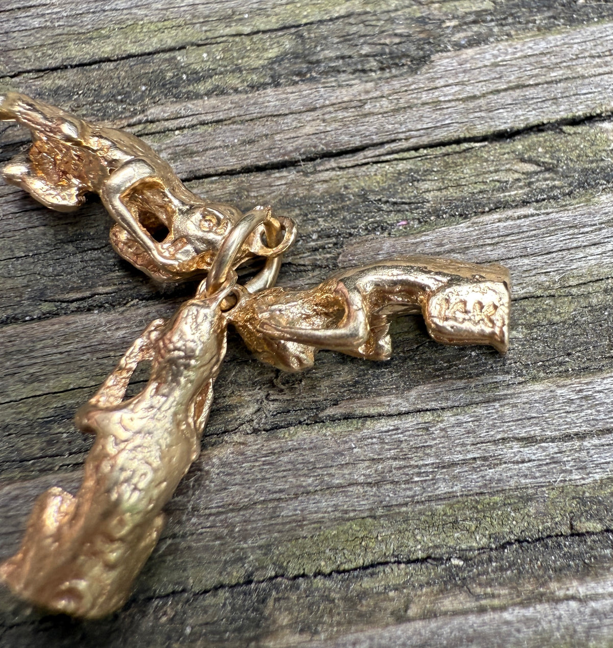 Three Wise Monkeys 14K Gold Charm