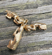 Three Wise Monkeys 14K Gold Charm