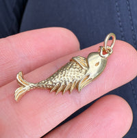 Vintage 14K Gold Fish Charm