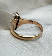 Victorian 3 Stone Moonstone and 14K Gold Ring