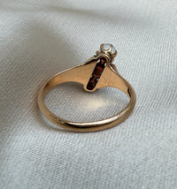 Victorian 3 Stone Moonstone and 14K Gold Ring