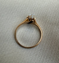 Victorian 3 Stone Moonstone and 14K Gold Ring