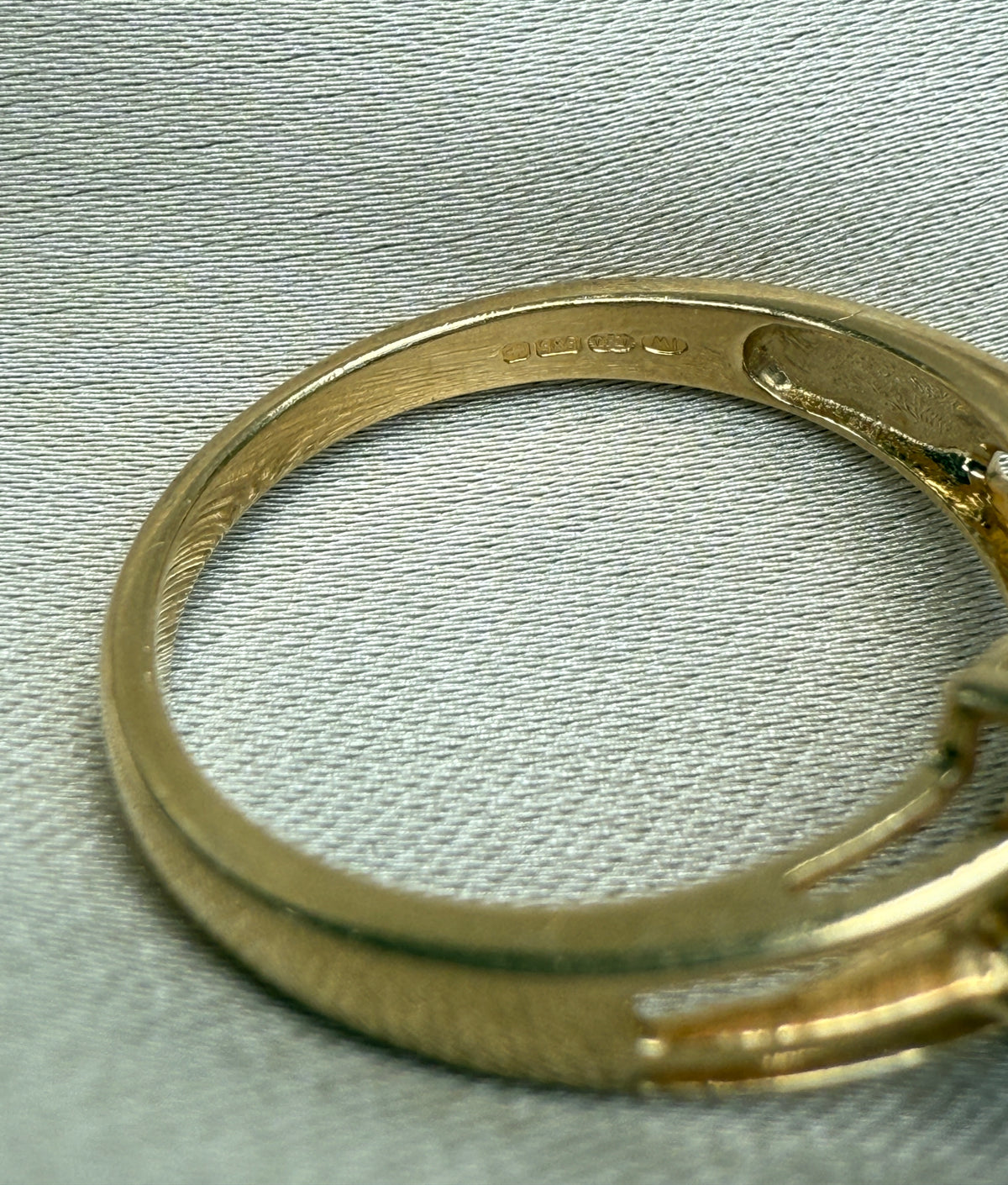 English Ruby Cluster Flower Ring in 14K Gold