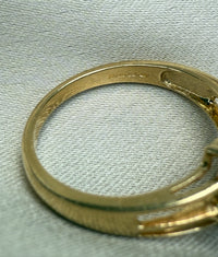 English Ruby Cluster Flower Ring in 14K Gold