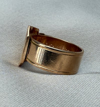 Retro 14K Gold Buckle Ring