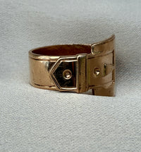 Retro 14K Gold Buckle Ring