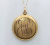 Large Victorian Star Set Diamond and 10K Gold Locket