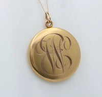 Large Victorian Star Set Diamond and 10K Gold Locket