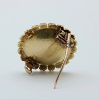 Victorian Diamond and Split Pearl Sunflower Pin