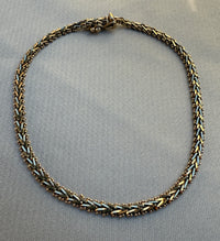 Chevron Link 14K Gold Bracelet, 7.4" Long