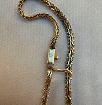 Chevron Link 14K Gold Bracelet, 7.4" Long