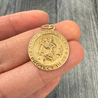 Vintage St. Christopher 14K Gold Charm