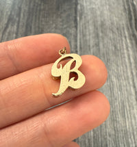 Vintage 14K Gold Initial B Charm