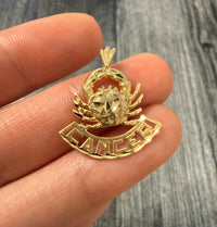 Vintage 14K Gold "Cancer" Zodiac Charm
