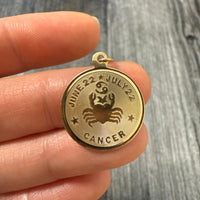 Vintage 14K Gold Cancer Zodiac Charm
