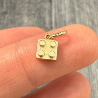 Mini 14K Gold Lego Charm