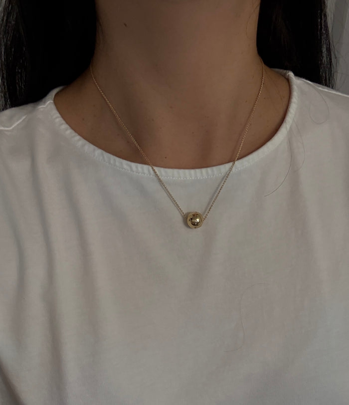 Etoile Diamond Ball Slider and 14K Gold Necklace