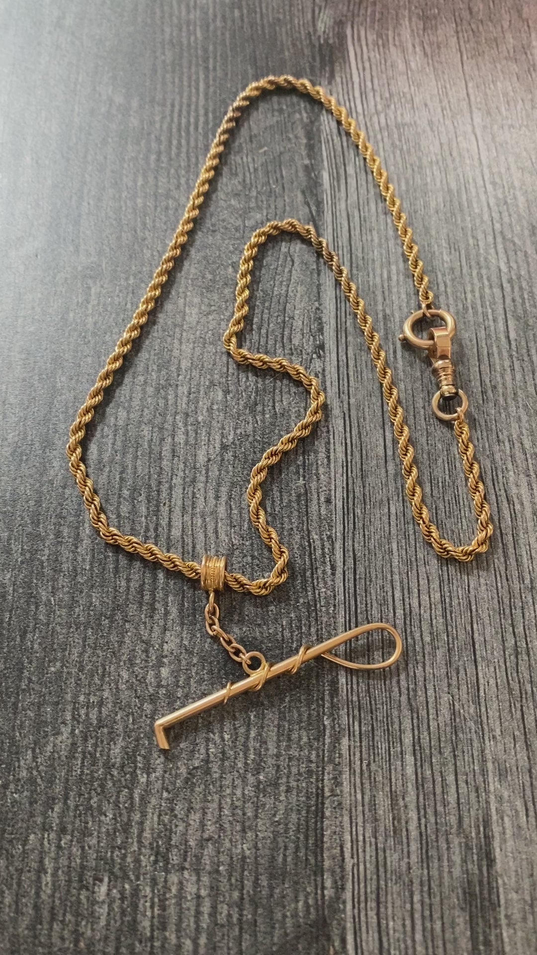 Gold watch sales chain necklace