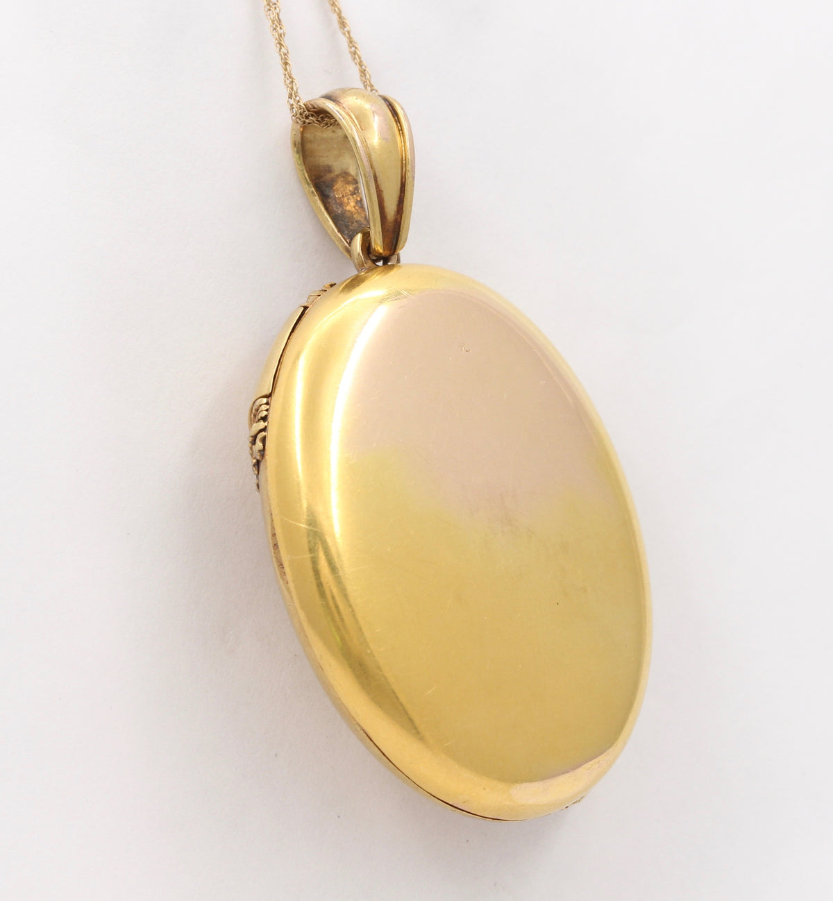 Large Victorian 18K Gold and Split Pearl Locket, Antique Pendant