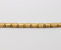 Late Victorian 18K Gold Double Sided Panel Reversible Slide Bracelet