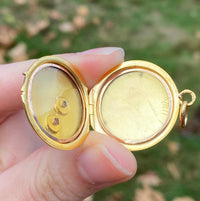 Victorian 8K Gold and Red Paste Locket