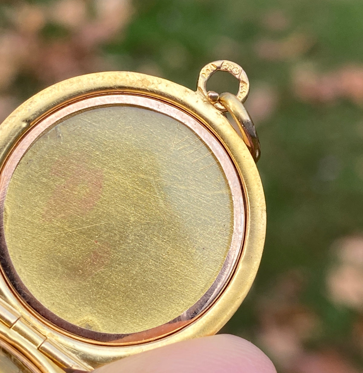 Victorian 8K Gold and Red Paste Locket