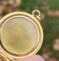 Victorian 8K Gold and Red Paste Locket