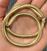 Vintage 14K Gold Snake Chain, 16" Long