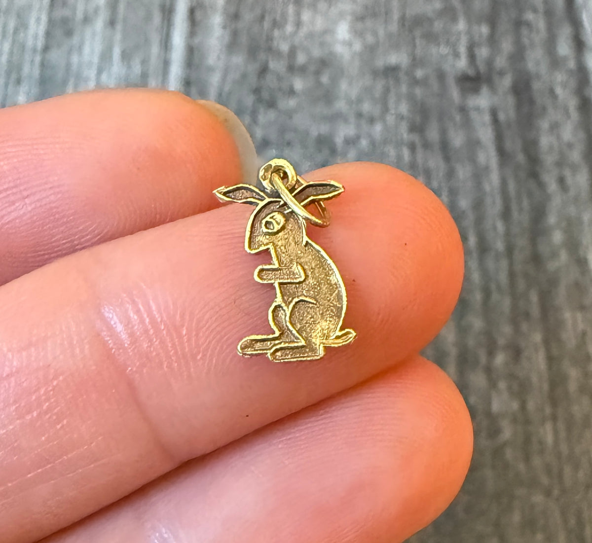 French 18K Gold Rabbit Charm
