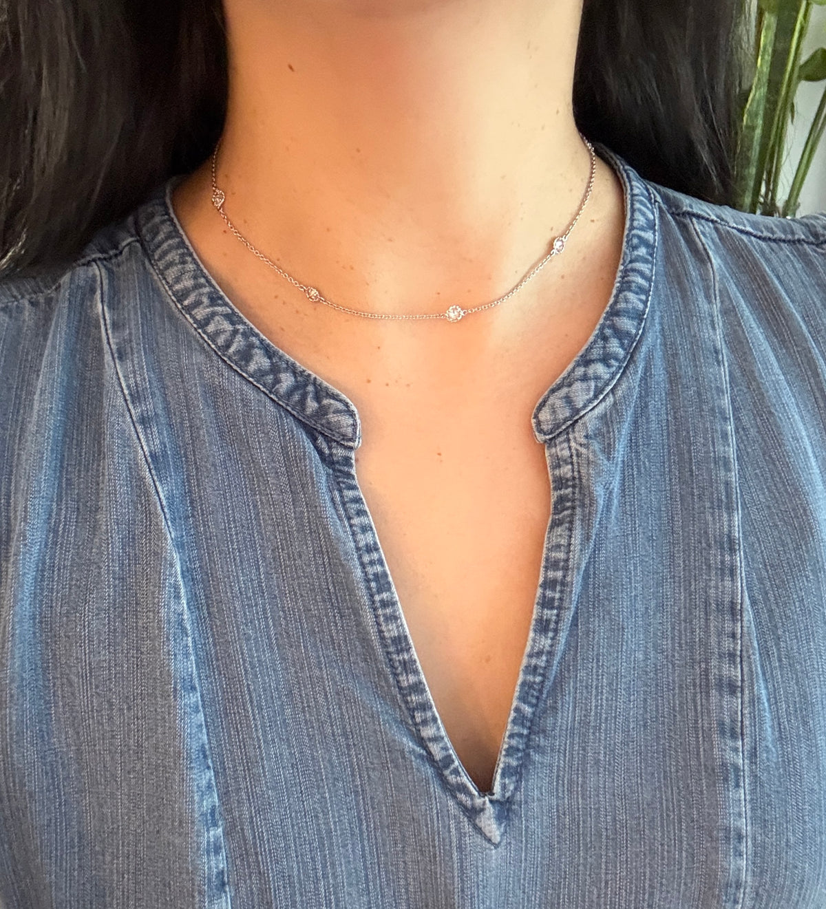 Diamond By The Yard Platinum Toggle Chain, 15.5" Long