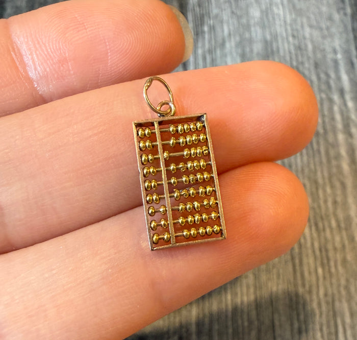 Movable Abacus Charm in 14K Gold