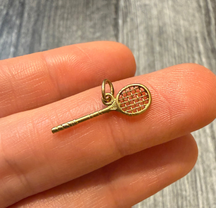 Racket Charm in 14K Gold